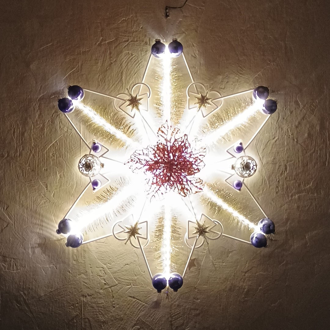 Kleiderbügelstern #004 Nacht