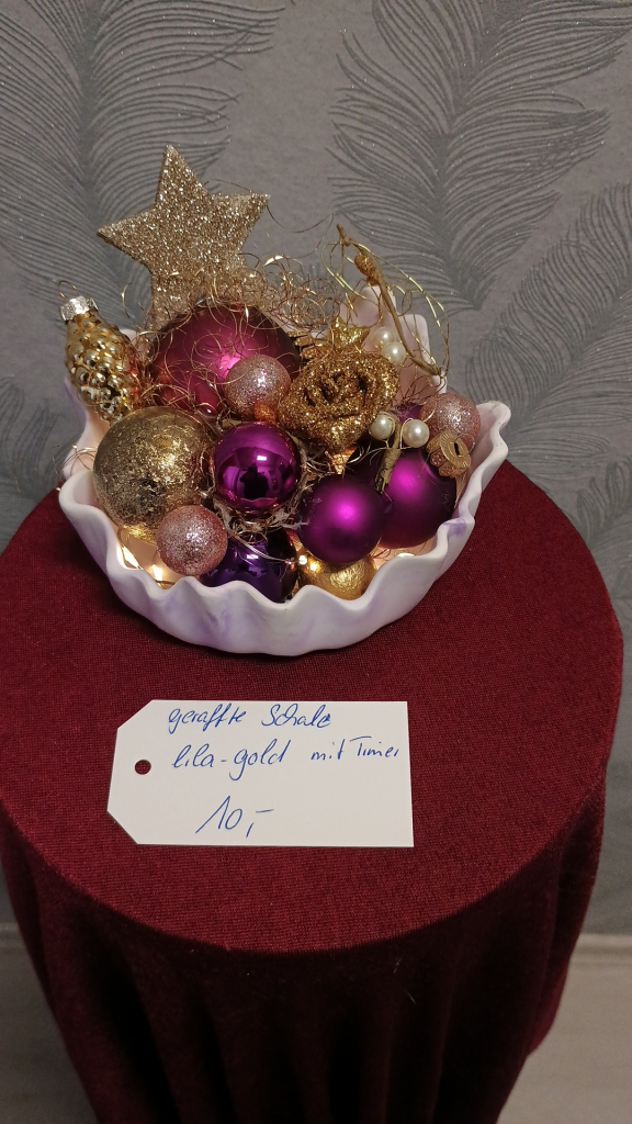 1016 - Geraffte Schale Lila Gold