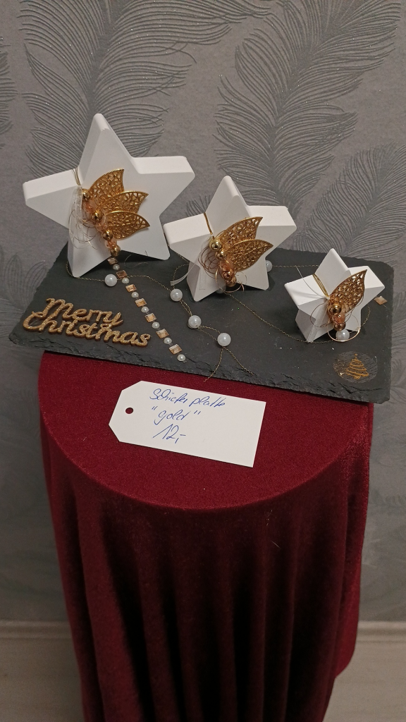 1018 - Schieferplatte Gold