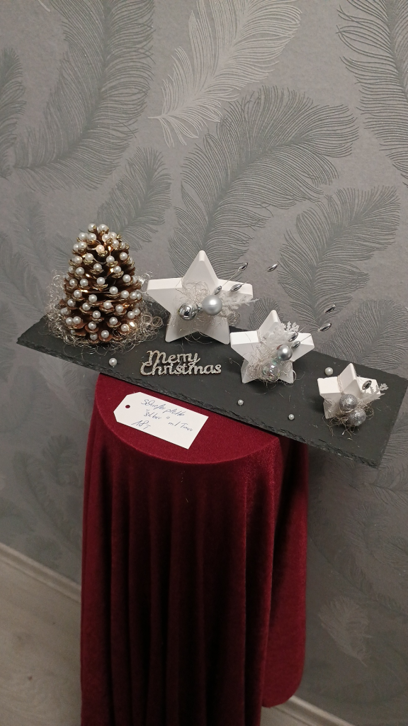 1019 - Schieferplatte Silber