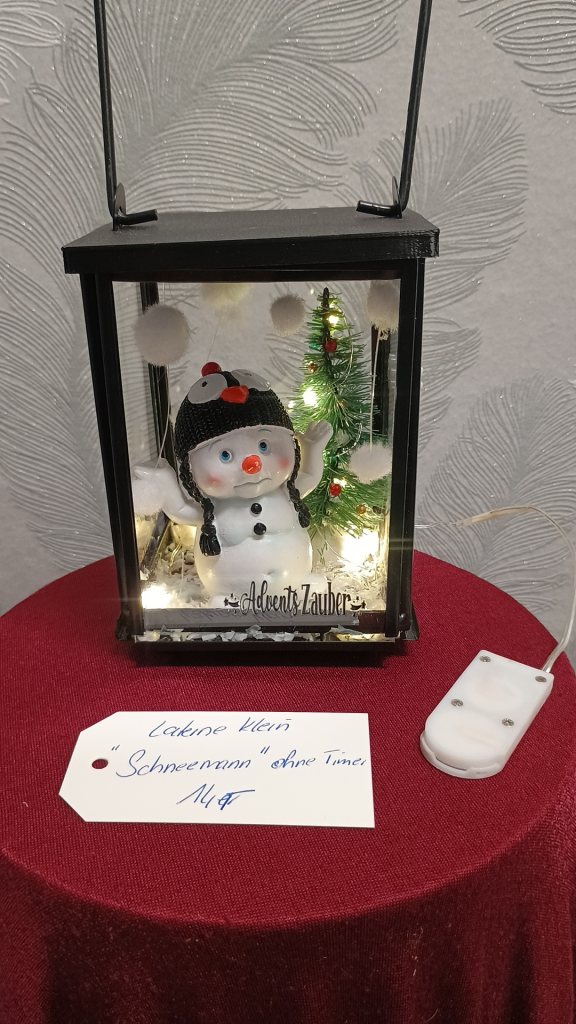 1022 - Laterne klein mit Schneemann