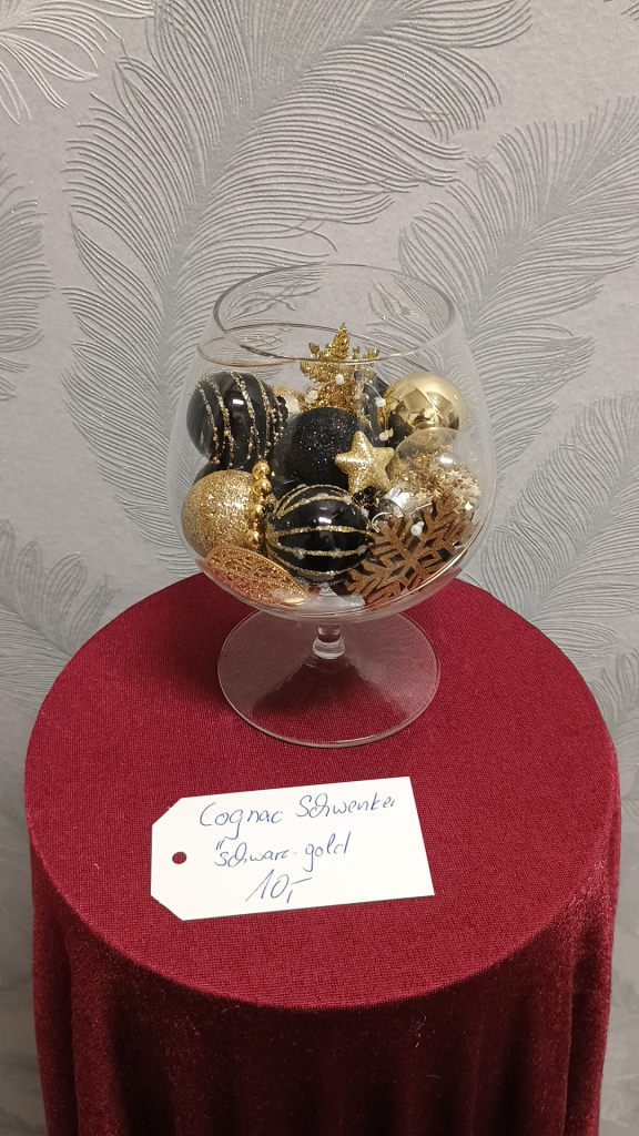 1023 - Cognac Schwenker Schwarz Gold