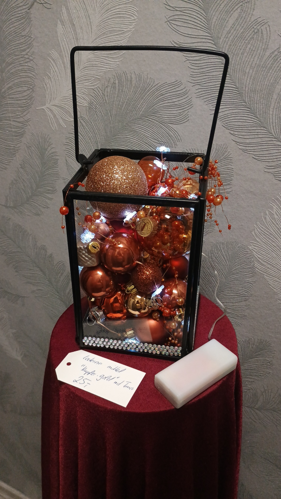 1045 - Laterne Mittel Kupfer Gold