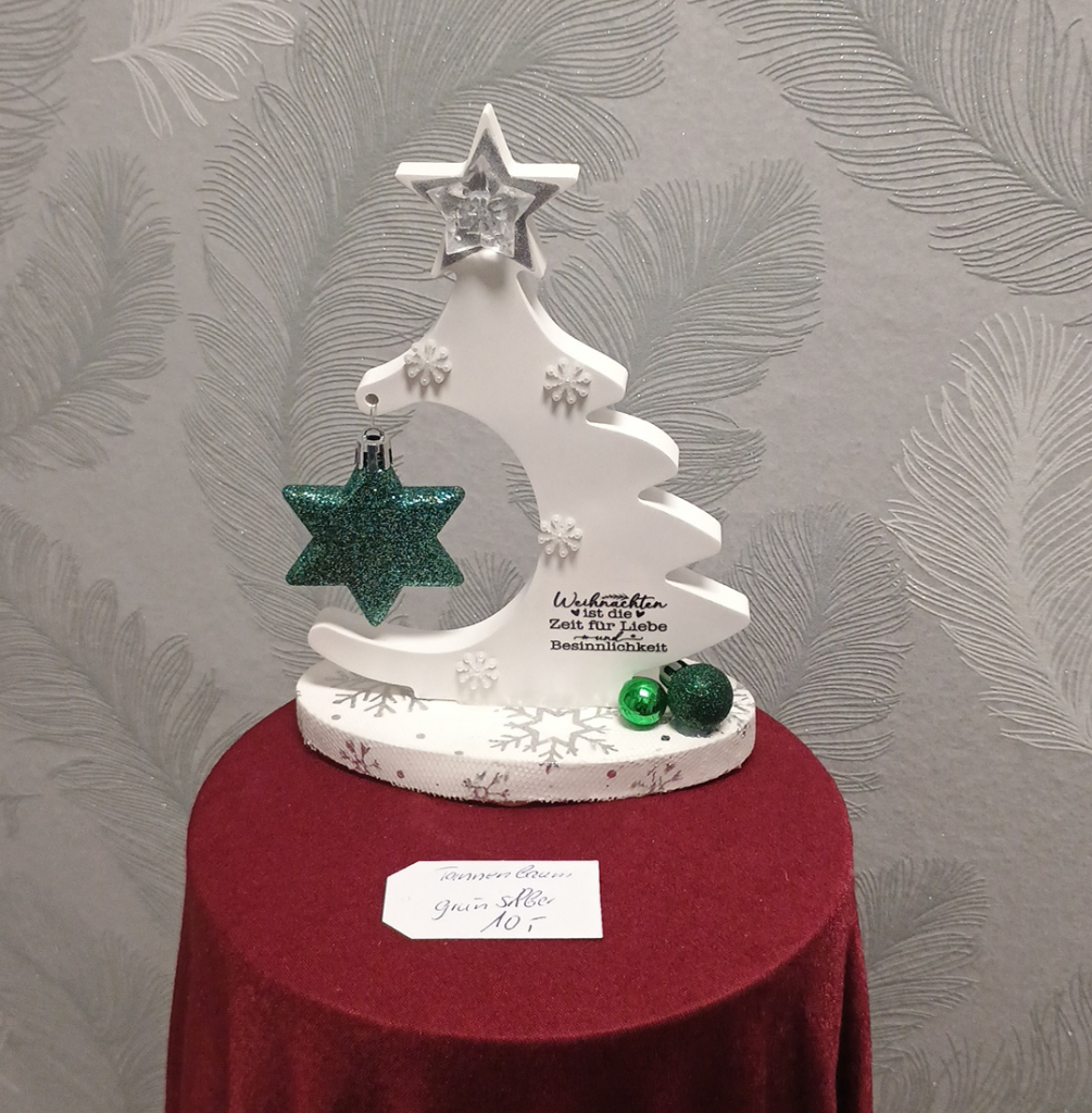 1080 - Tannenbaum Grün Silber