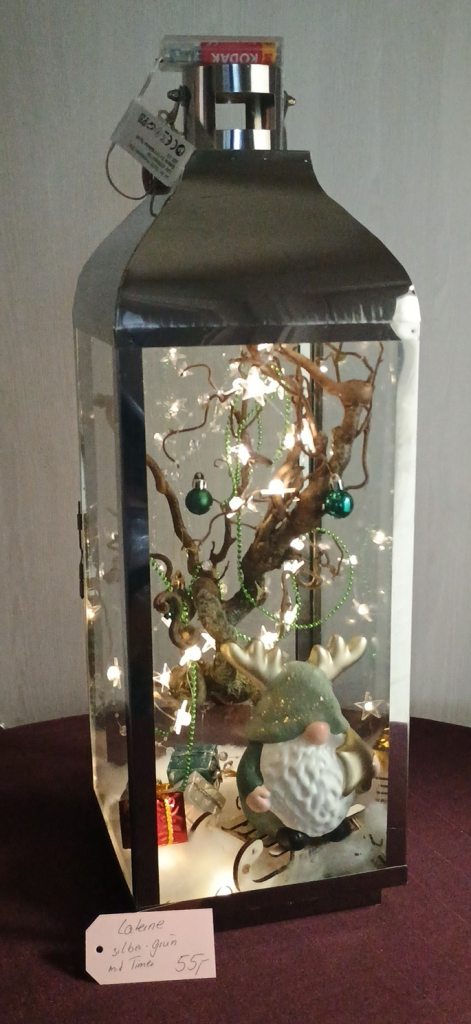 1103 - Laterne Silber Grün