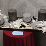 1116 - Dekotablett Schwarz Silber