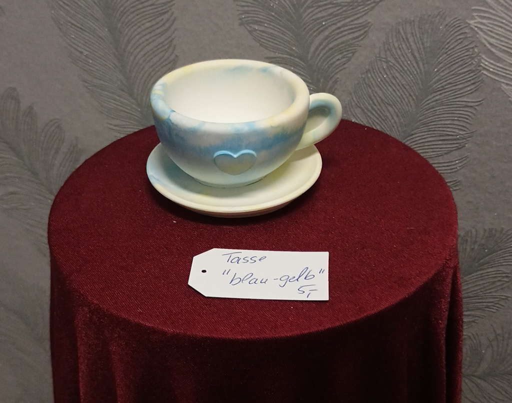 1077 - Tasse Blau Gelb