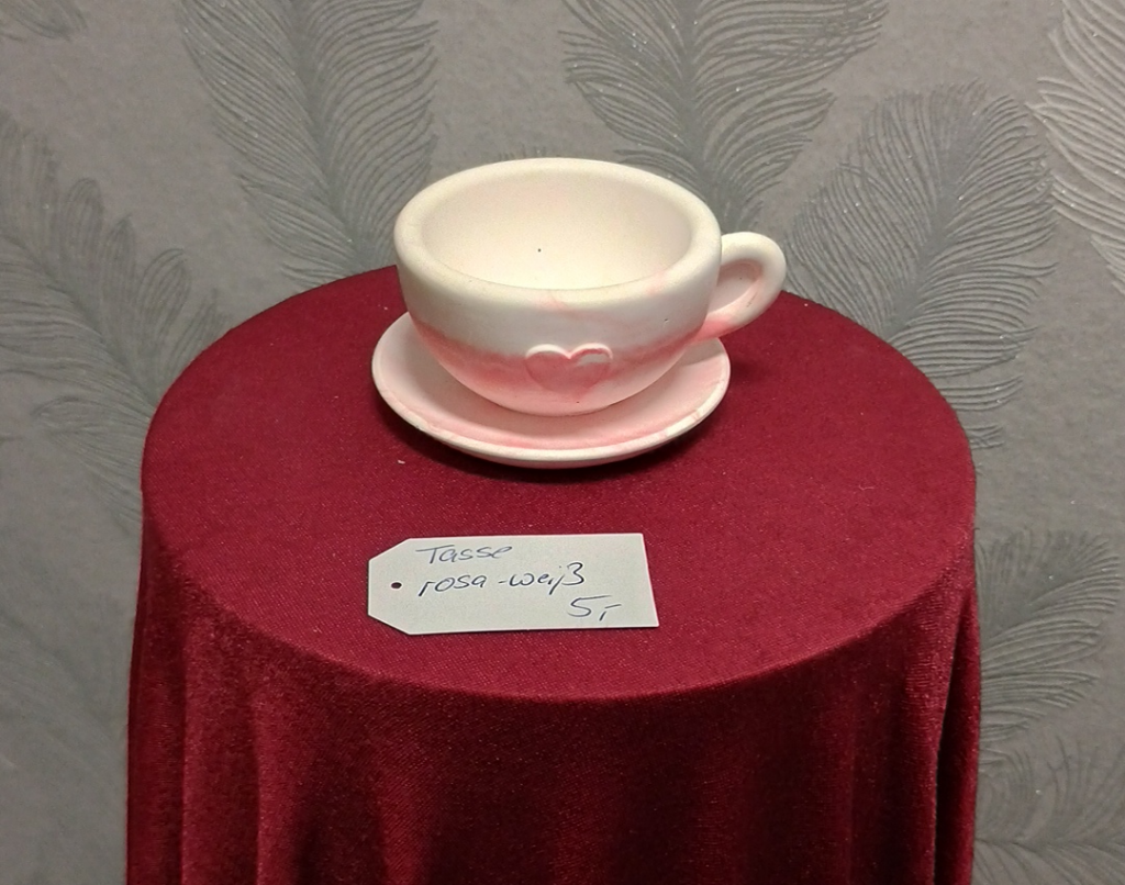 1078 - Tasse Rosa Weiß